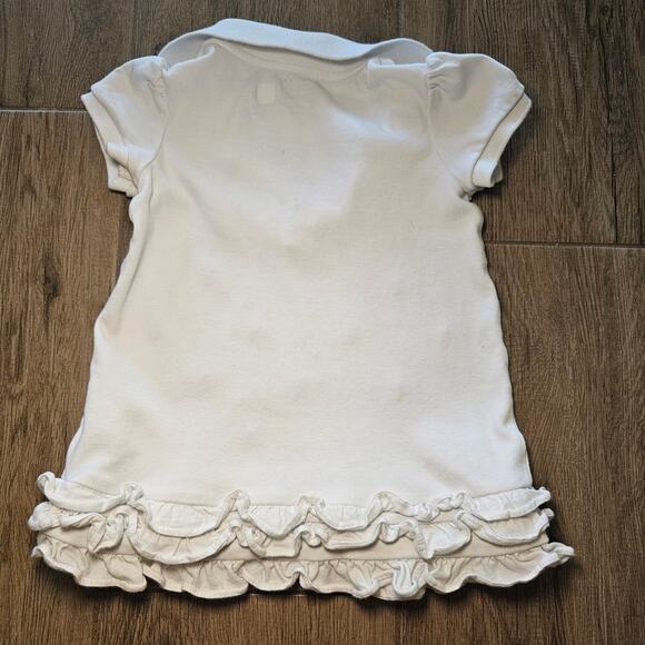 Baby RALPH LAUREN Embroidered White Pastel Pony Ruffled Dress Top 18M - Picture 8 of 10
